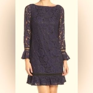 Eliza J Navy Blue Lace Midi Dress Never worn Size 4